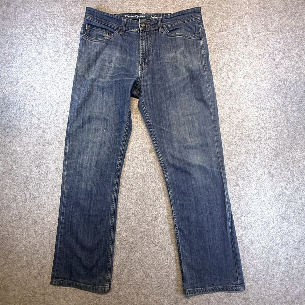 Buffalo David Bitton Spencer Slim Fit Mens Jeans 34x32 Medium Wash Blue Denim